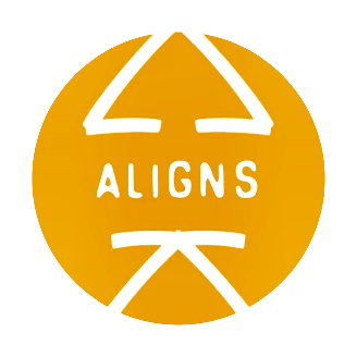 logo ALIGNS, logo, ALIGNS, Jolanda Blom de Vreugd